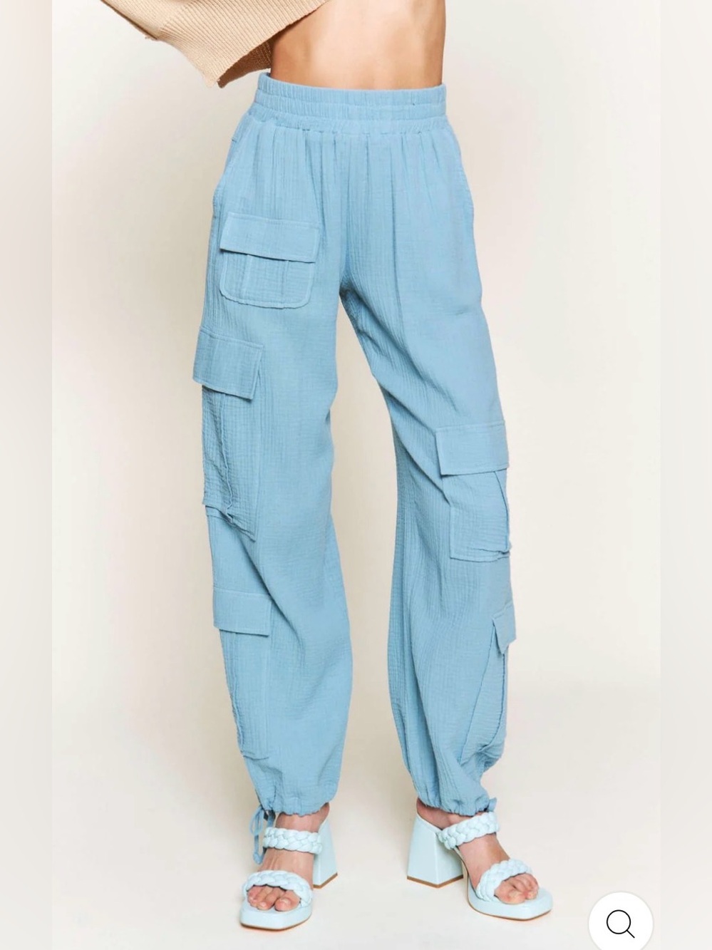 Muslin 💯 cotton cargo pants